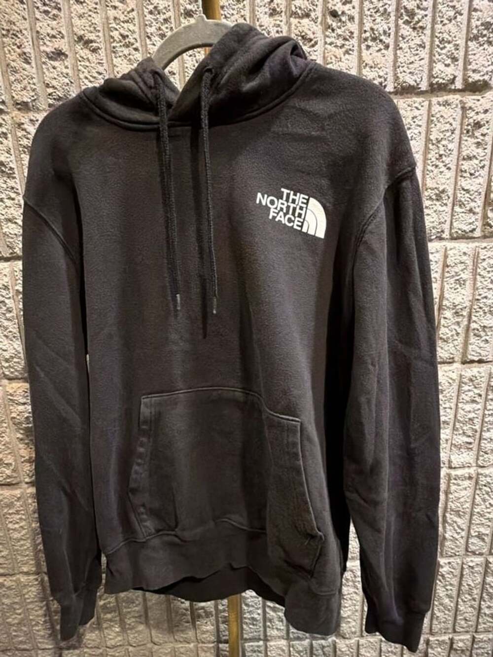 523 The North Face Men's Black NSE Box Logo Pullover Hoodie Size S